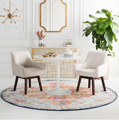 How to Pick an Area Rug Size for Your Dining Room
