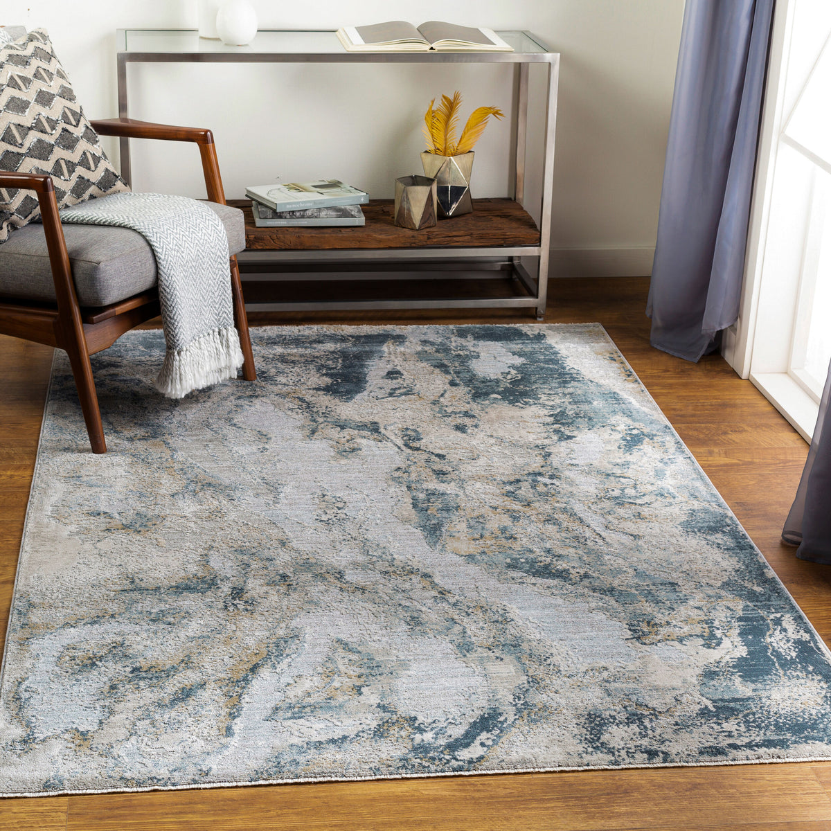 Livabliss Brunswick BWK-2309 Blue/Light Gray Area Rug Environmental URL