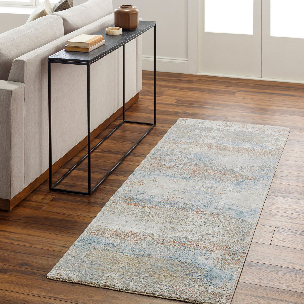 Livabliss Brunswick BWK-2327 Blue/ Tan Area Rug bwk2327runner-roomscene_201.jpg