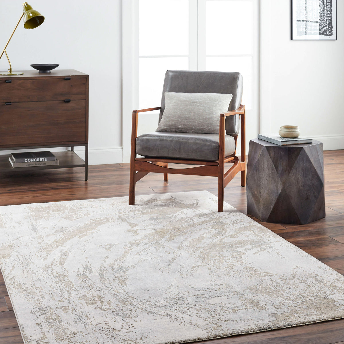 Livabliss Brunswick BWK-2336 Gray/Ivory Area Rug Environmental URL