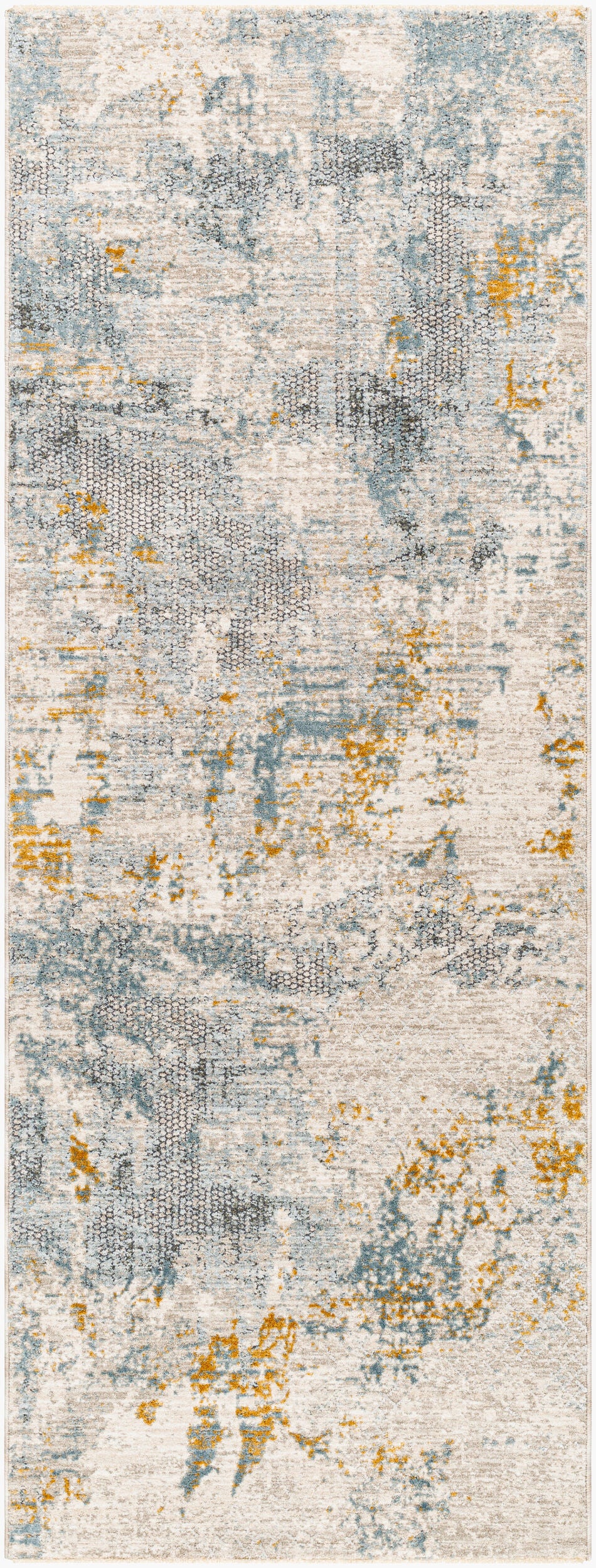 Livabliss Dresden DRE-2300 Taupe/Teal Area Rug - 5x8