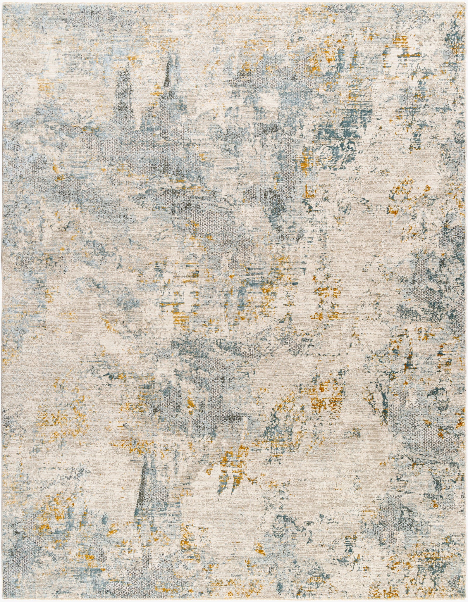 Livabliss Dresden DRE-2300 Taupe/Teal Area Rug - 5x8