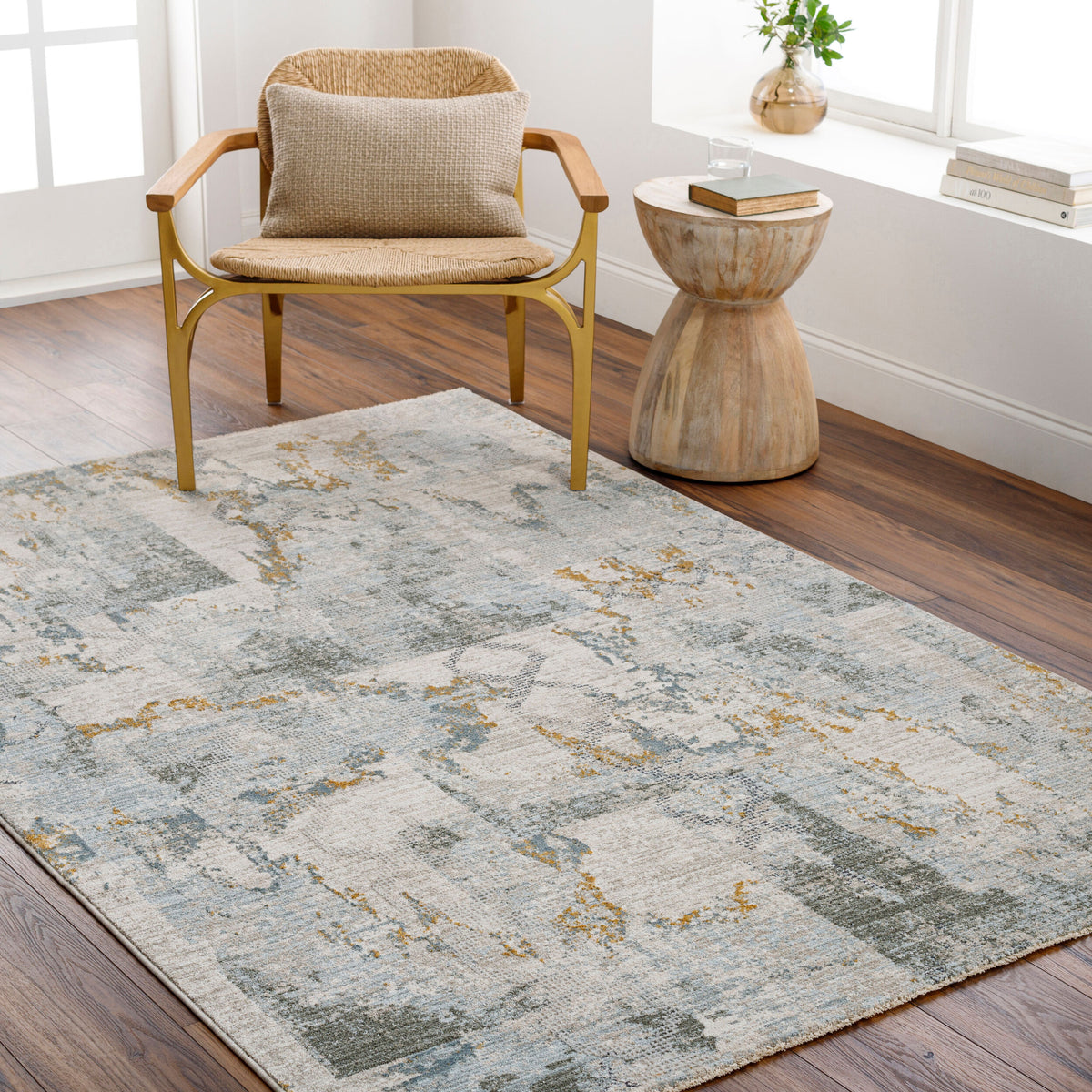 Livabliss Dresden DRE-2301 Sage/Ivory Area Rug Environmental URL