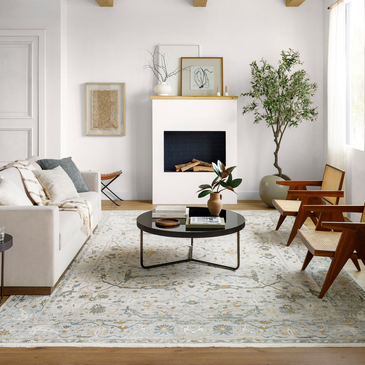Livabliss Dresden DRE-2309 Taupe/Teal Area Rug Environmental URL