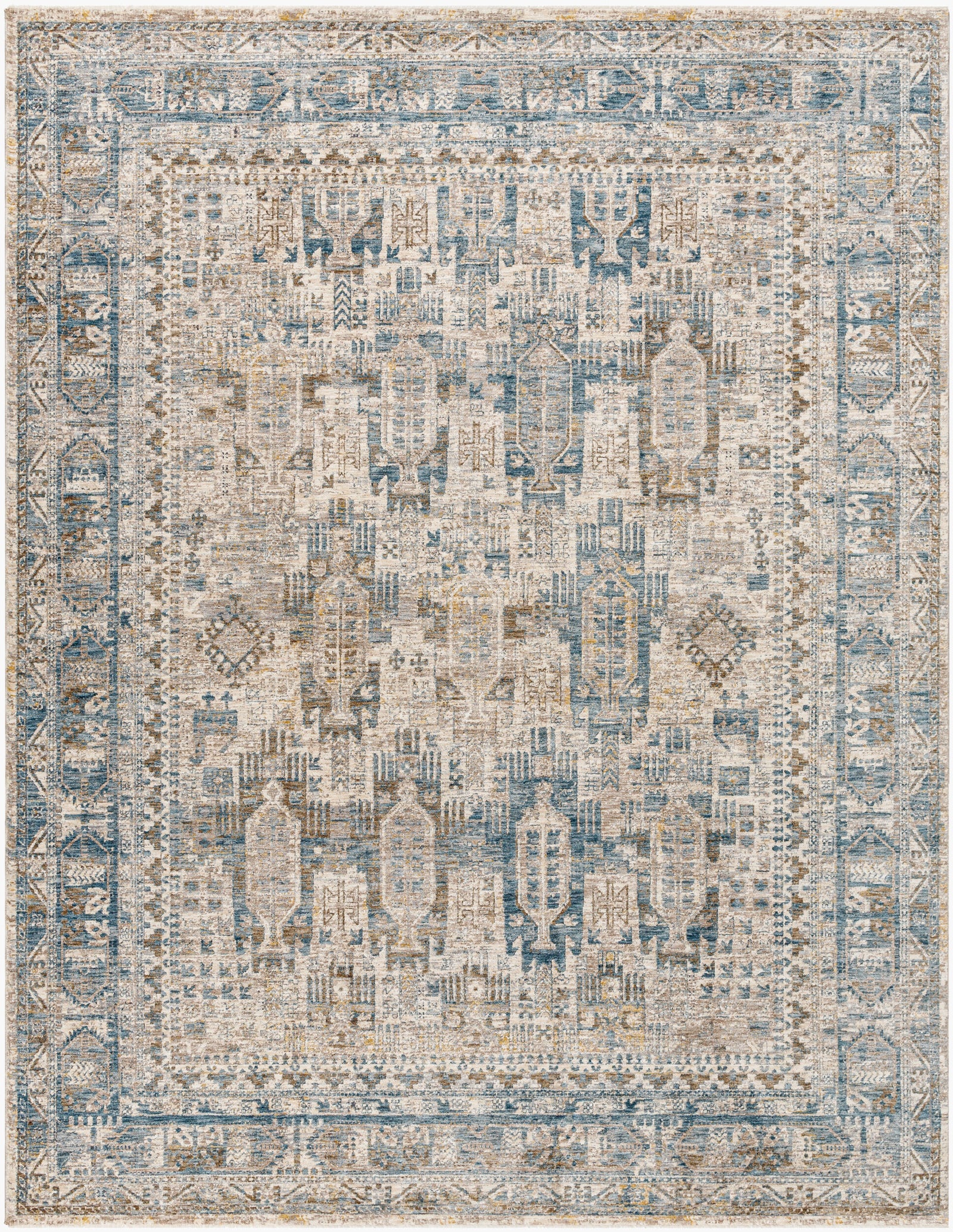 Livabliss Mirabel MBE-2302 Brown/Pale Blue Area Rug - 5x8