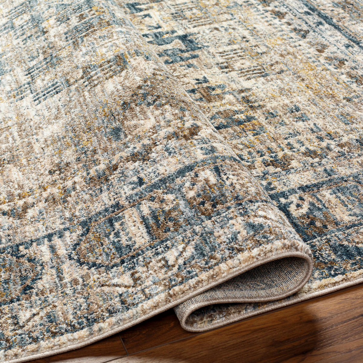 Livabliss Mirabel MBE-2302 Brown/Pale Blue Area Rug Texture URL
