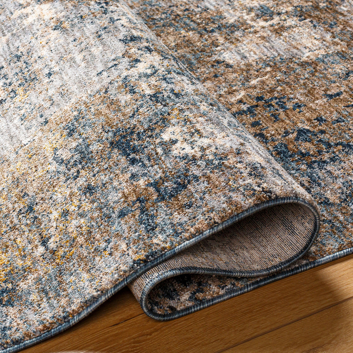 Livabliss Mirabel MBE-2303 Brown/Blue Area Rug Texture URL
