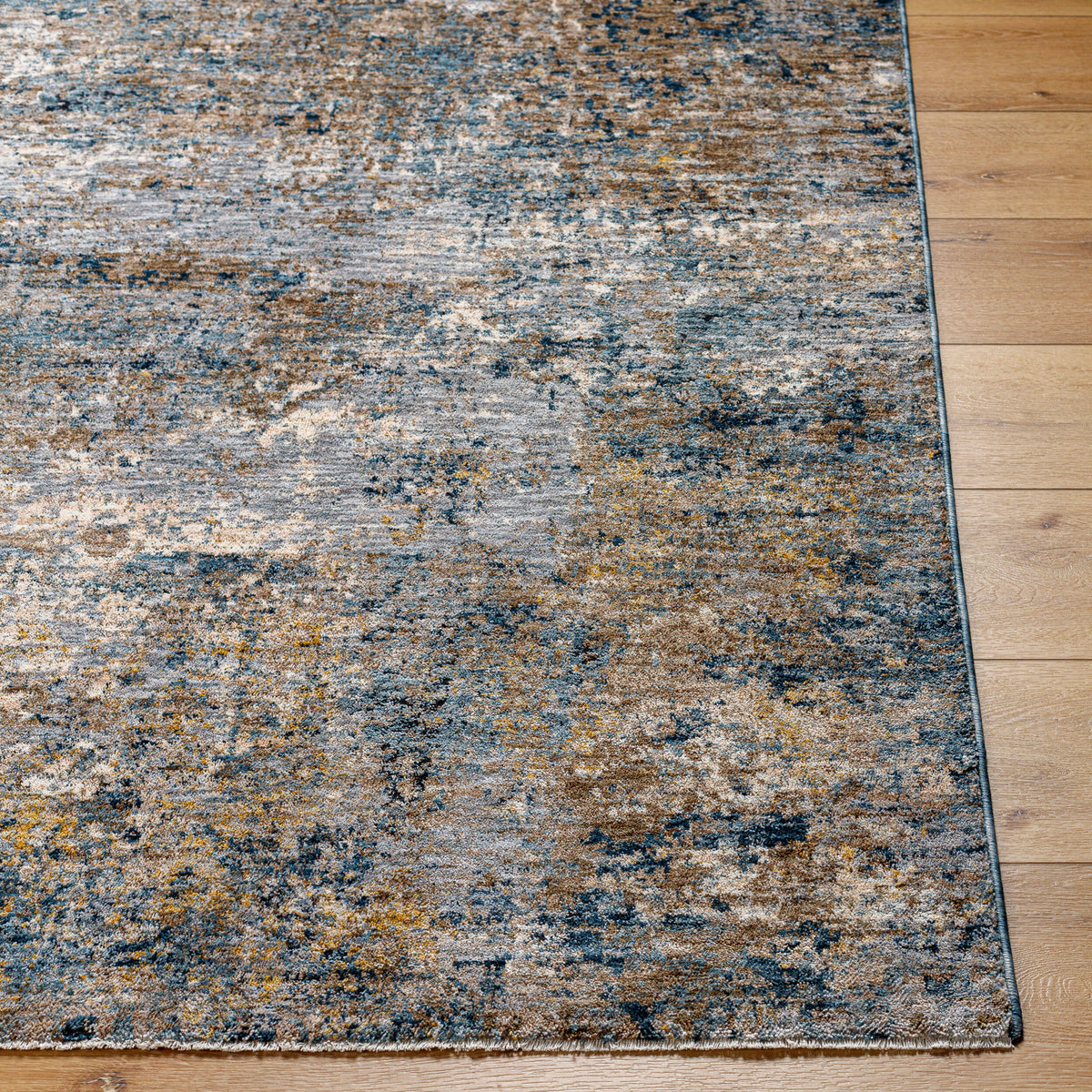 Livabliss Mirabel MBE-2303 Brown/Blue Area Rug Corner URL