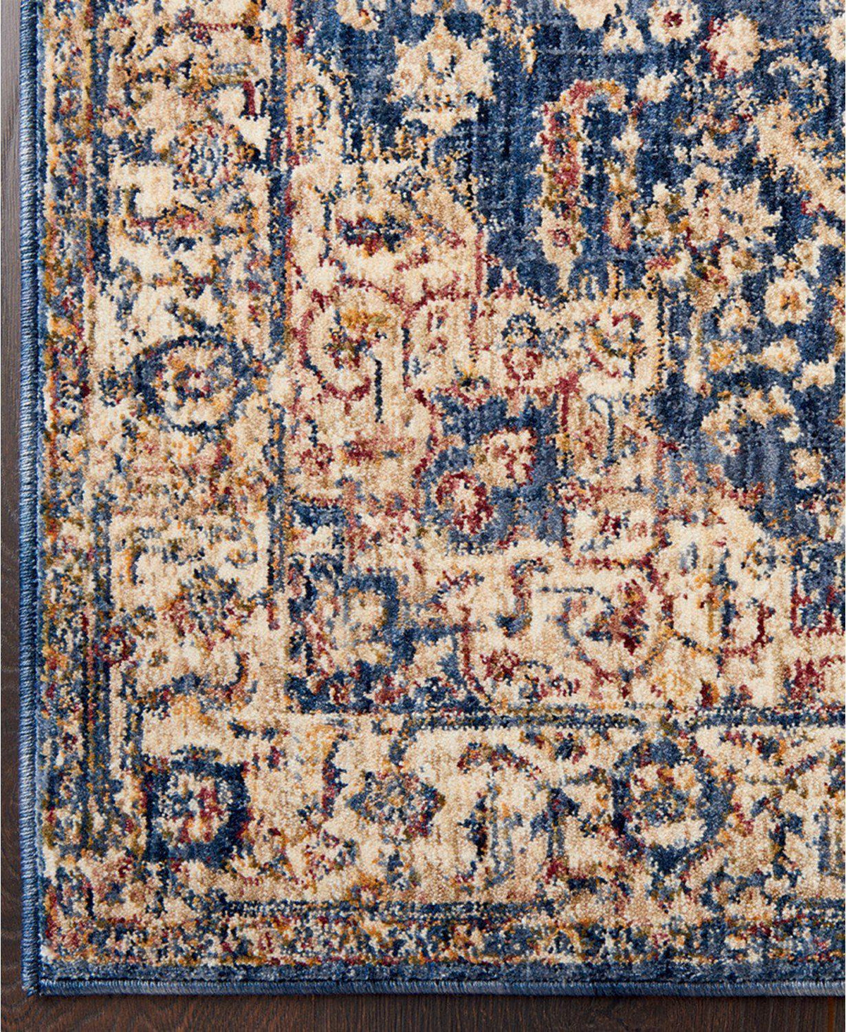 Taza TAZ02 Heriz Dark Blue-Area Rugs-Kenneth Mink Home-The Rug Truck