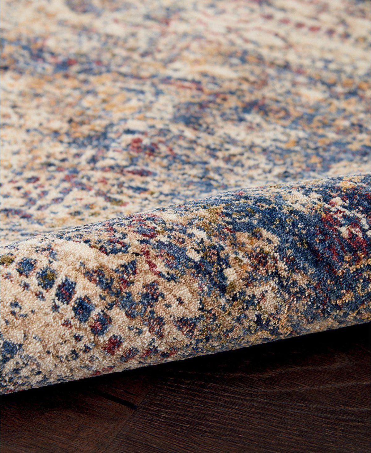 Taza TAZ01 Lavar Dark Blue-Area Rugs-Kenneth Mink Home-The Rug Truck