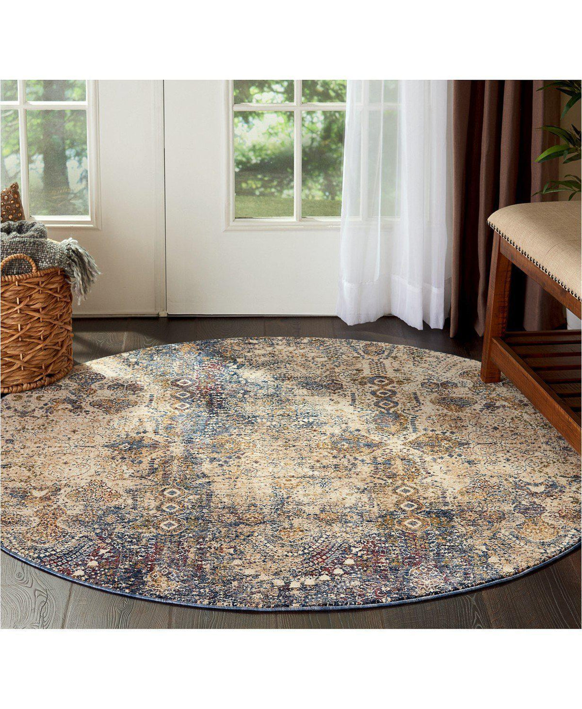Taza TAZ01 Lavar Dark Blue-Area Rugs-Kenneth Mink Home-The Rug Truck