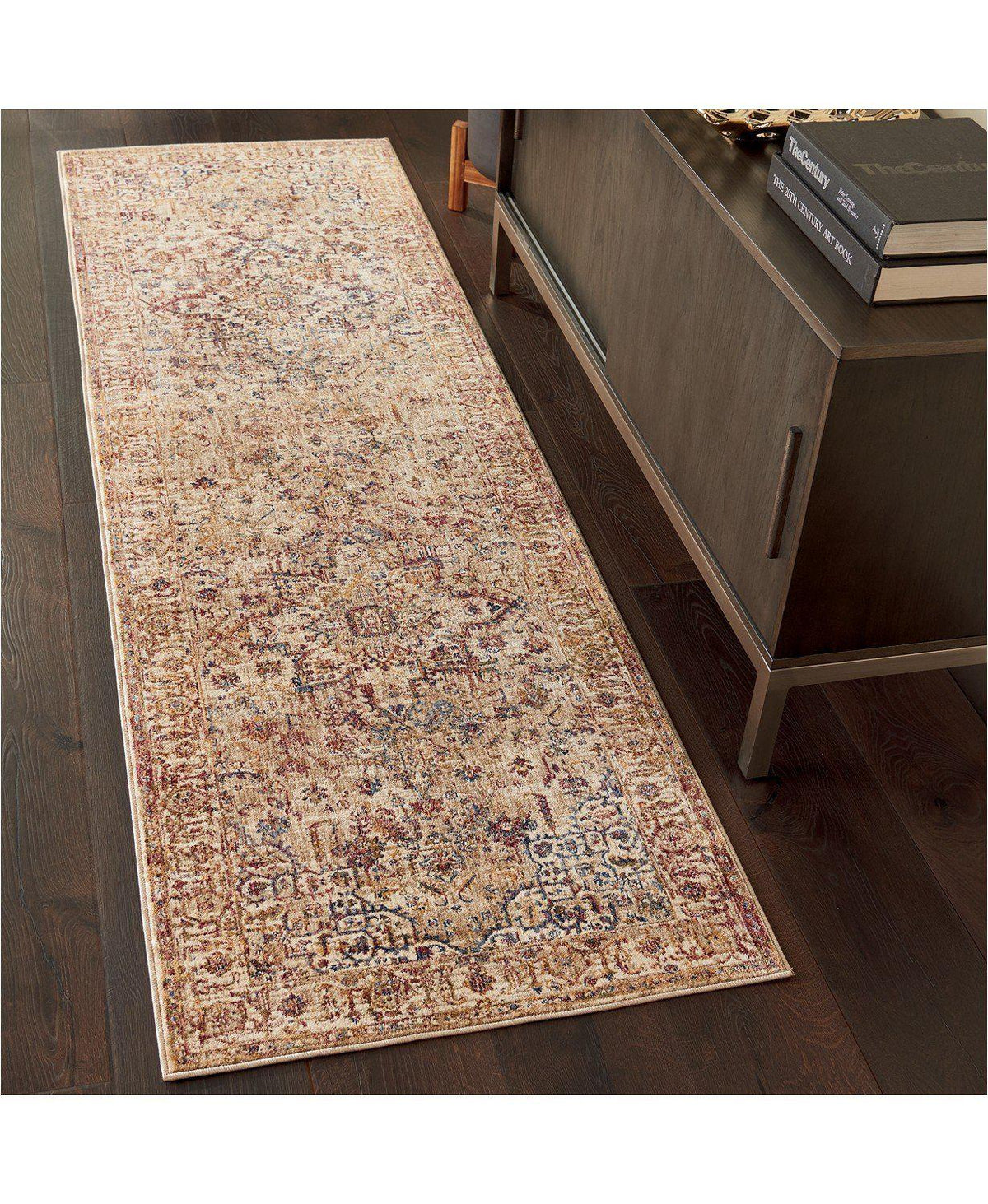 Taza TAZ02 Heriz Beige-Area Rugs-Kenneth Mink Home-The Rug Truck