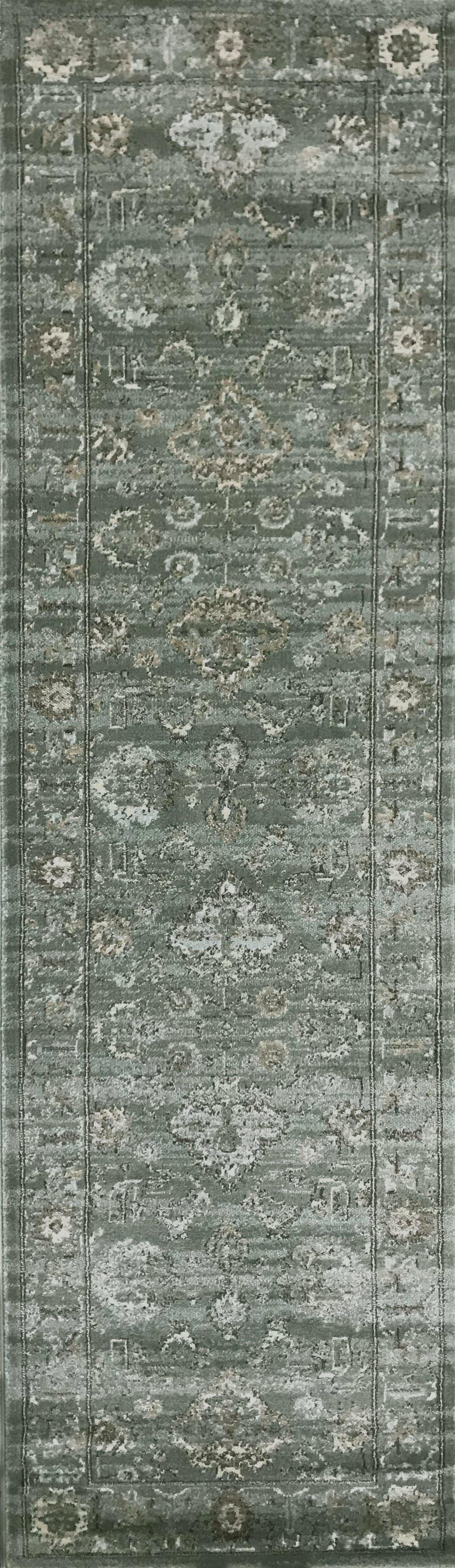 Allora 3562 Green Area Rug (2&#39;2 x 7&#39;7)
