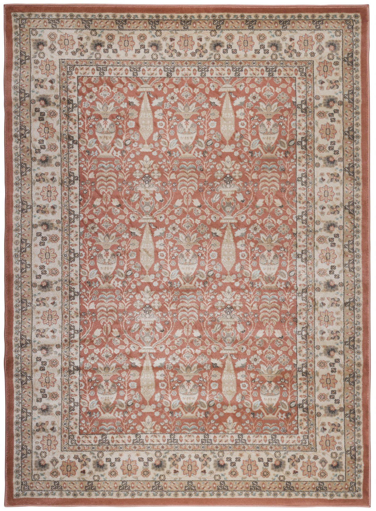 Lazio 03 Terracotta Area Rug-Area Rug-The Rug Truck-3&#39;3 x 4&#39;11-The Rug Truck