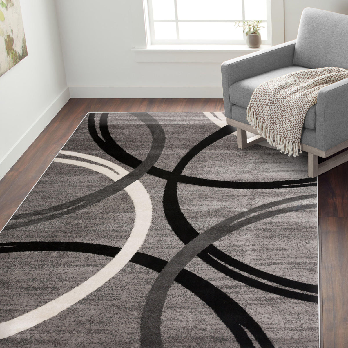 Toscana 377 Gray Area Rug-Area Rug-World Rug Gallery-The Rug Truck