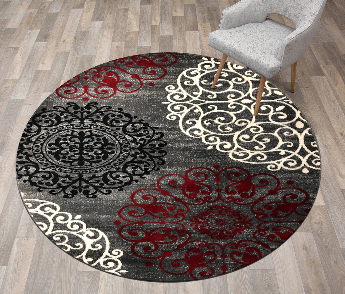 Toscana 303 Red Area Rug-Area Rug-World Rug Gallery-The Rug Truck