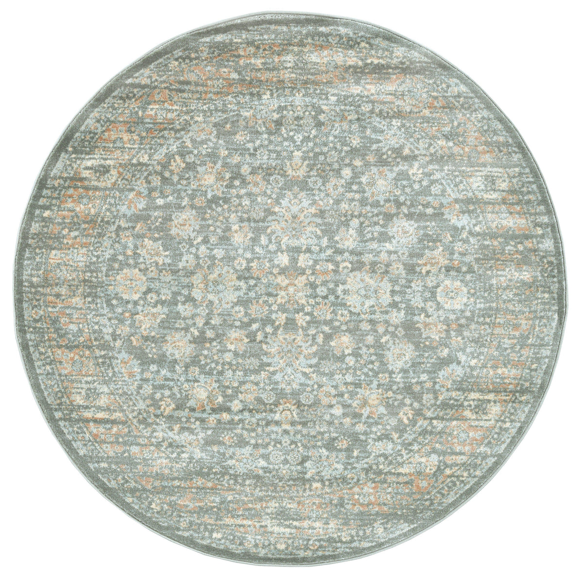 Francesca 501 Light Green Area Rug (5&#39;3 Round)