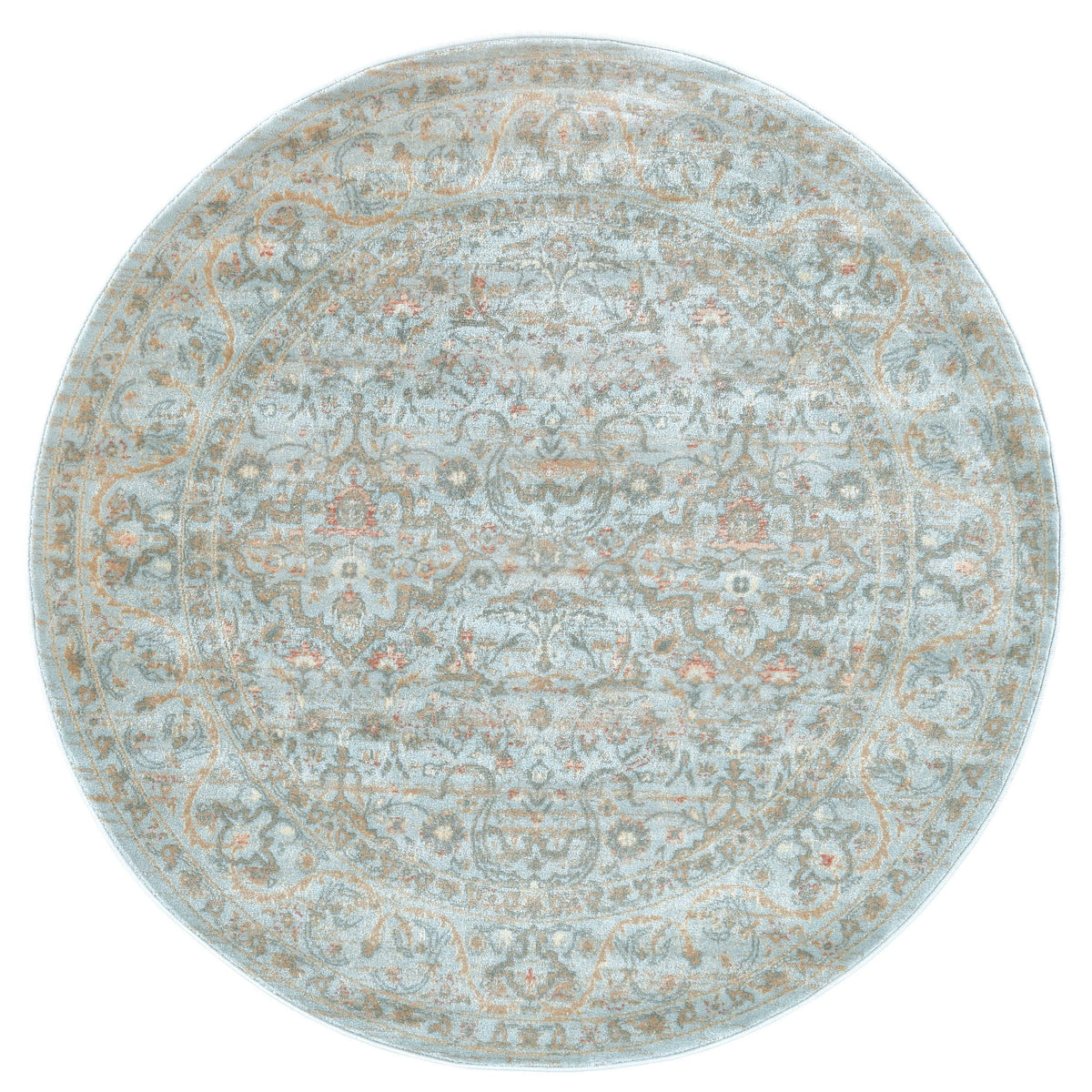 Francesca 502 Light Blue Area Rug (5&#39;3 Round)