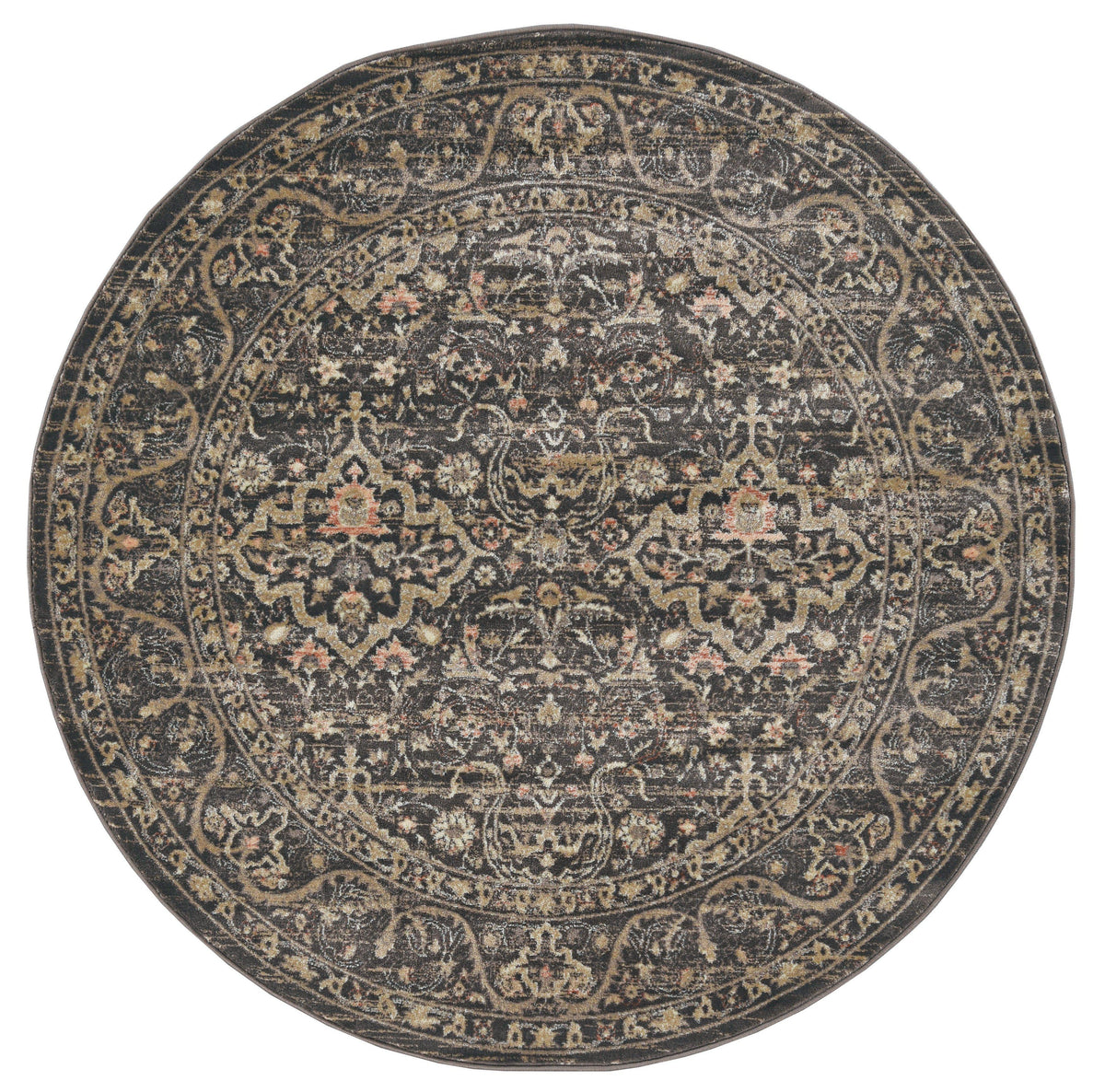 Francesca 502 Light Brown Area Rug (5&#39;3 Round)