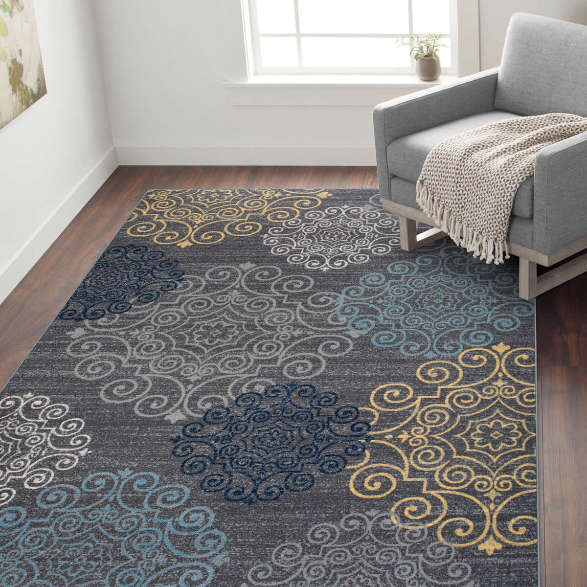 Avora 508 Gray Area Rug-Area Rug-World Rug Gallery-The Rug Truck