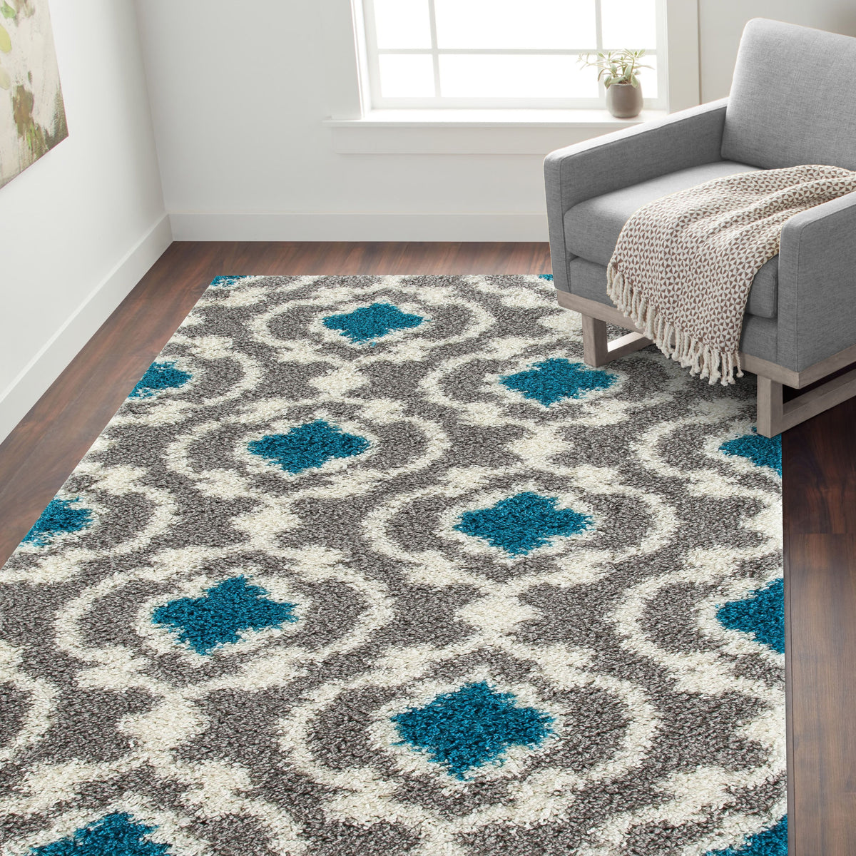 Florida 2525 Turquoise Area Rug-Area Rug-World Rug Gallery-The Rug Truck