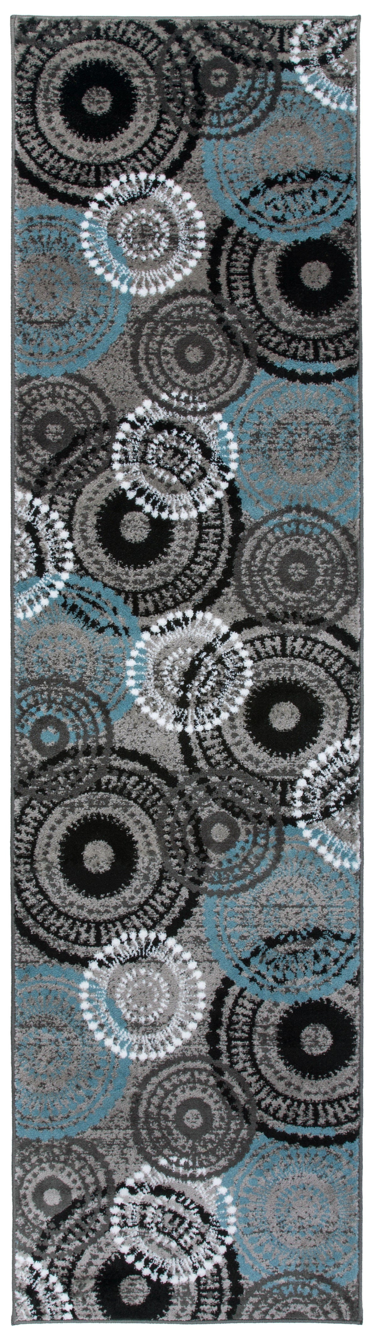 Alpine 119 Blue/Grey Area Rug-Area Rug-World Rug Gallery-2&#39; x 7&#39;2&quot;-The Rug Truck