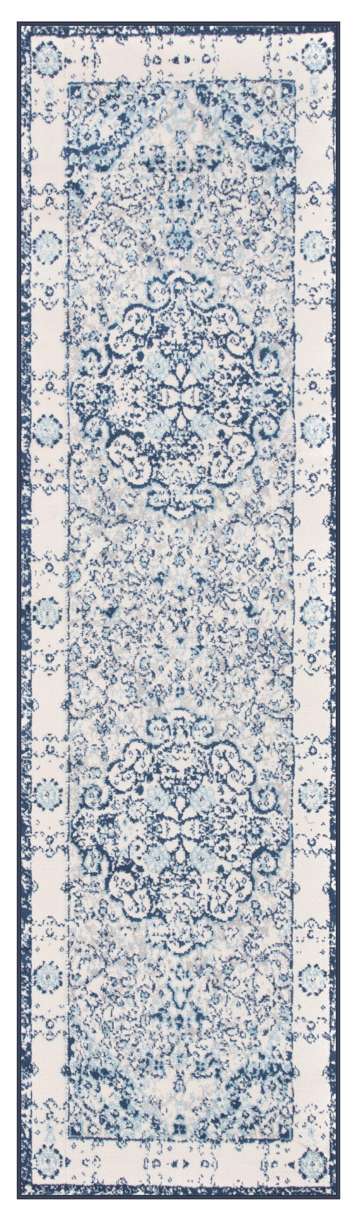 Monaco 830 Blue Area Rug-Area Rug-World Rug Gallery-2&#39; x 7&#39;-The Rug Truck