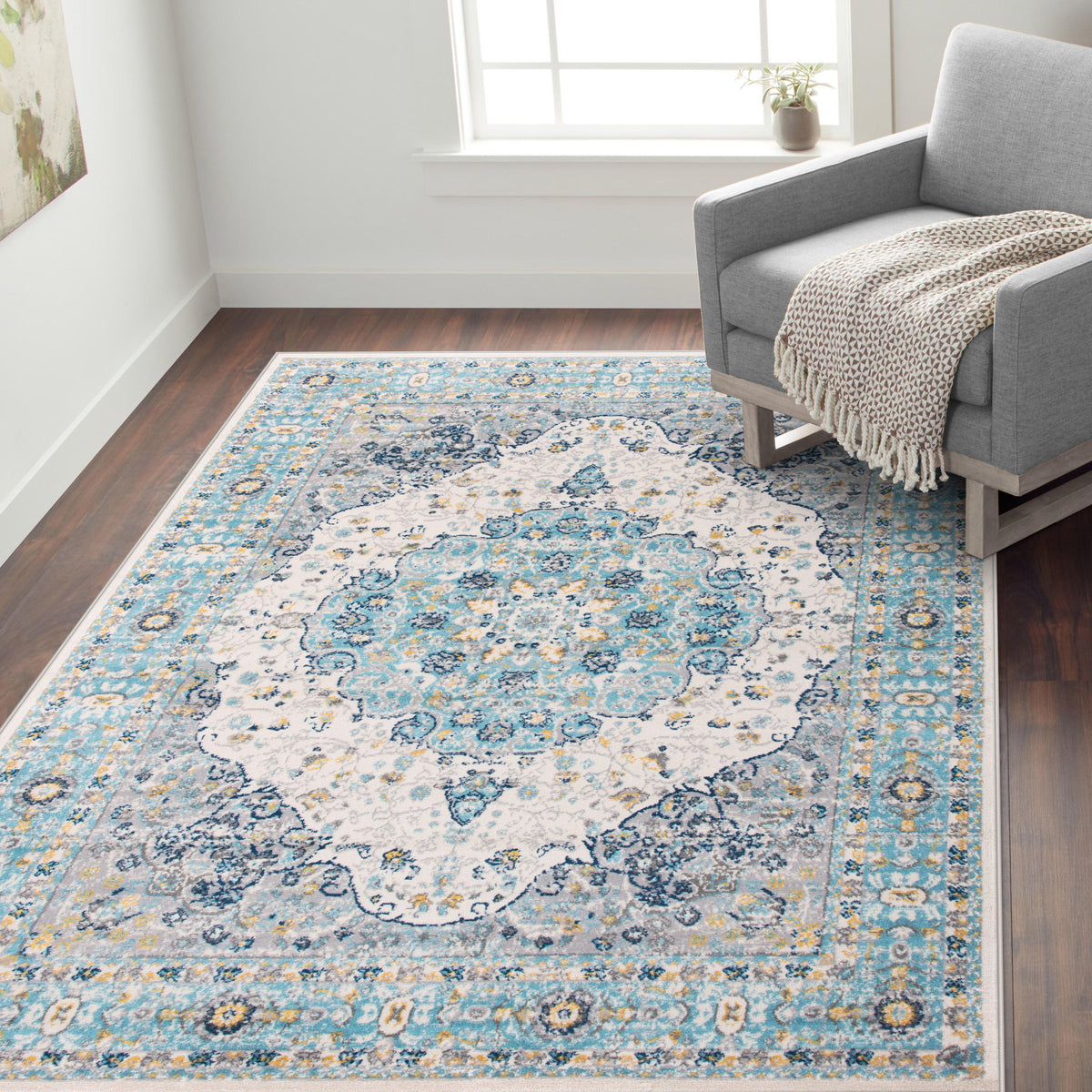 Monaco 830 Cream Area Rug-Area Rug-World Rug Gallery-The Rug Truck