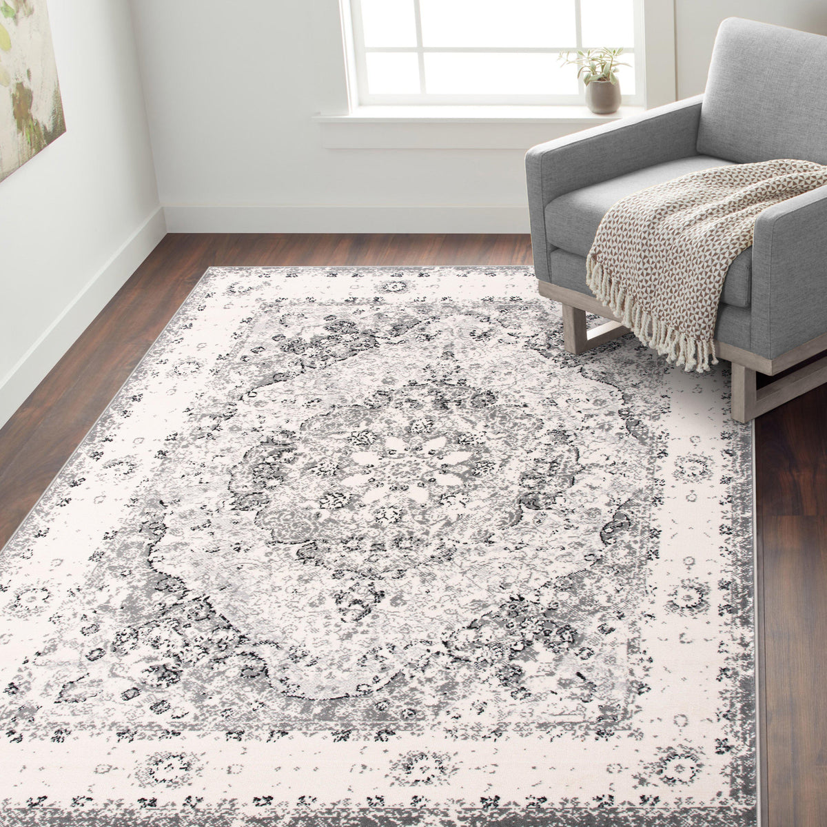 Monaco 830 Gray Area Rug-Area Rug-World Rug Gallery-The Rug Truck