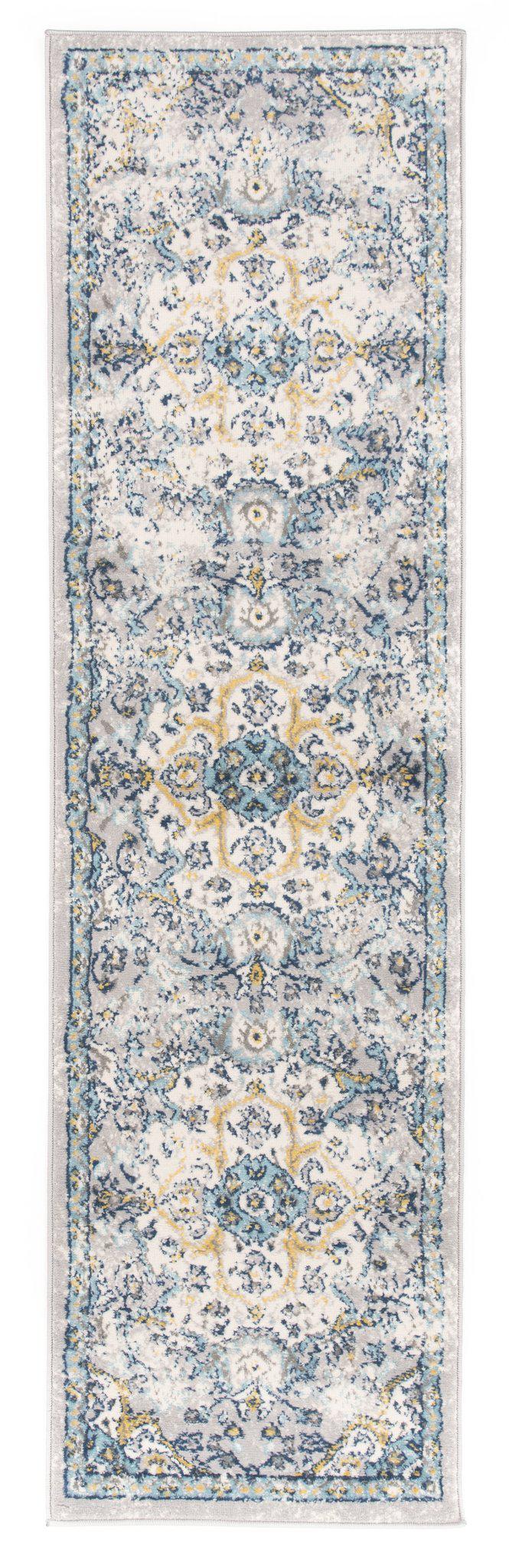 Monaco 835 Blue Area Rug-Area Rug-World Rug Gallery-2&#39; x 7&#39;-The Rug Truck