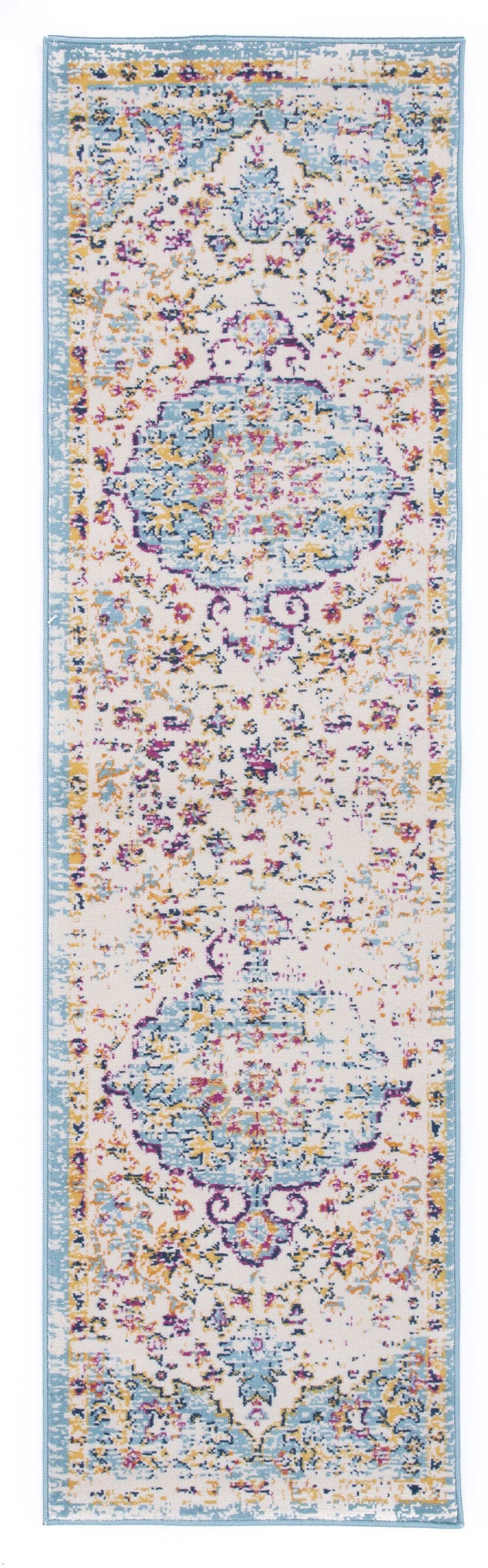 Monaco 837 Blue Area Rug-Area Rug-World Rug Gallery-2&#39; x 7&#39;-The Rug Truck