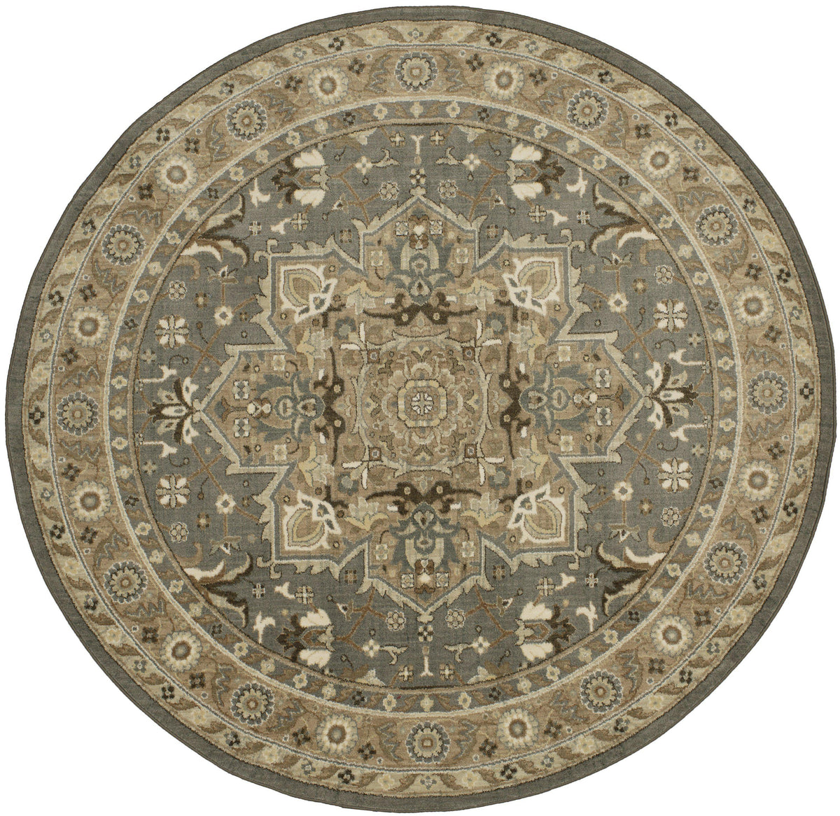 Karastan Euphoria Rhodes Ash Grey-Area Rug-Karastan-8&#39;x8&#39;-The Rug Truck