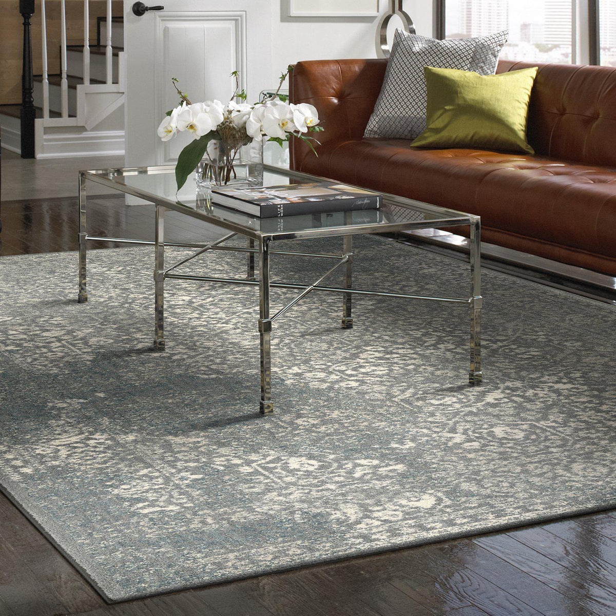 Karastan Euphoria Ayr Willow Grey-Area Rug-Karastan-The Rug Truck