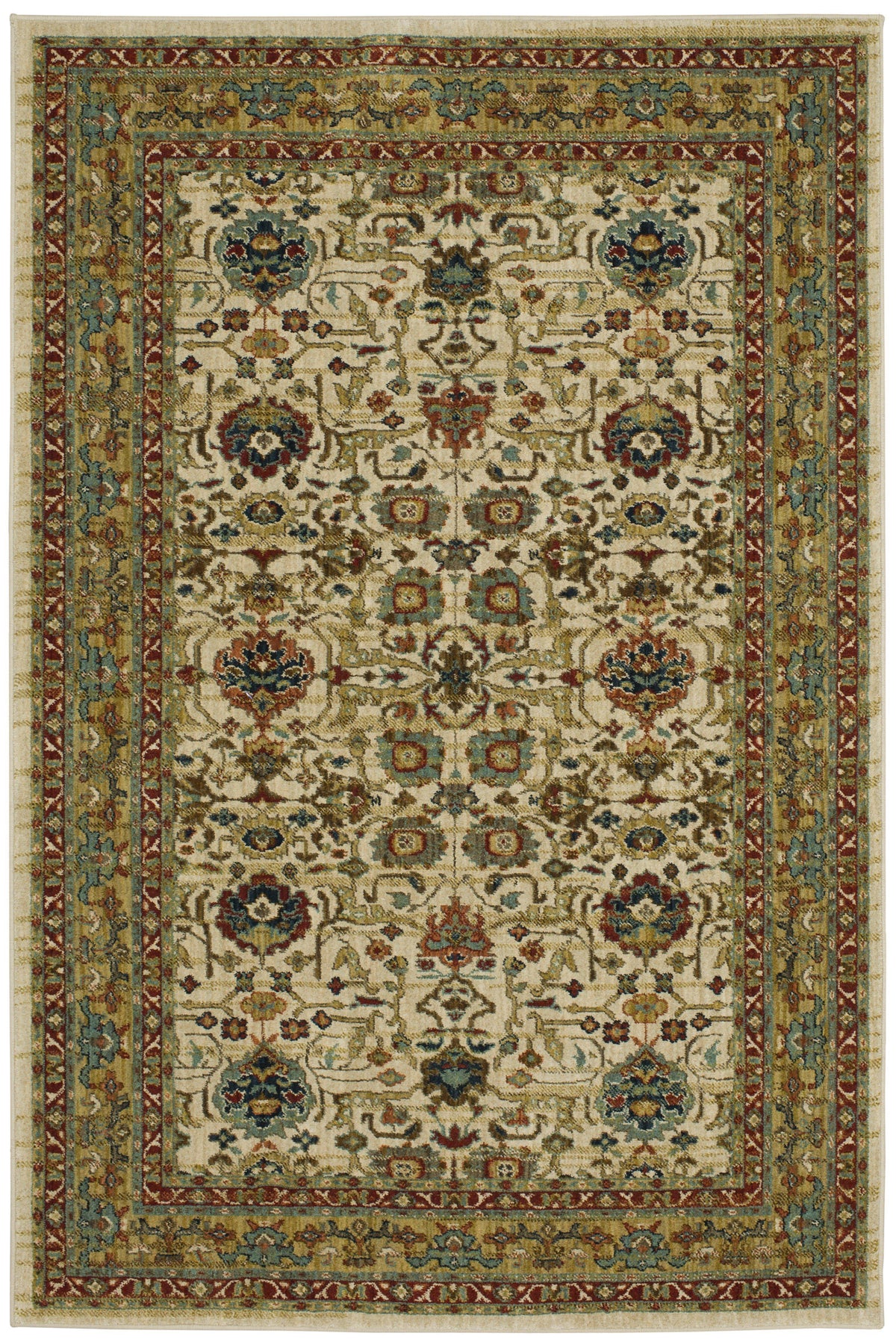 Karastan Spice Market Keralam Cream-Area Rug-Karastan-3&#39; 5&quot;x5&#39; 5&quot;-The Rug Truck