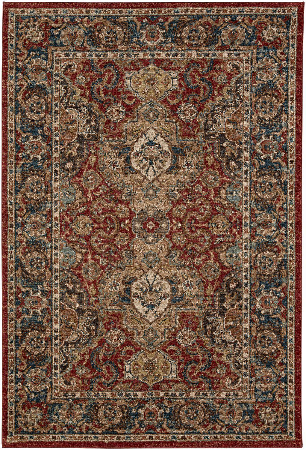 Karastan Spice Market Dhahar Garnet-Area Rug-Karastan-3&#39; 5&quot;x5&#39; 5&quot;-The Rug Truck