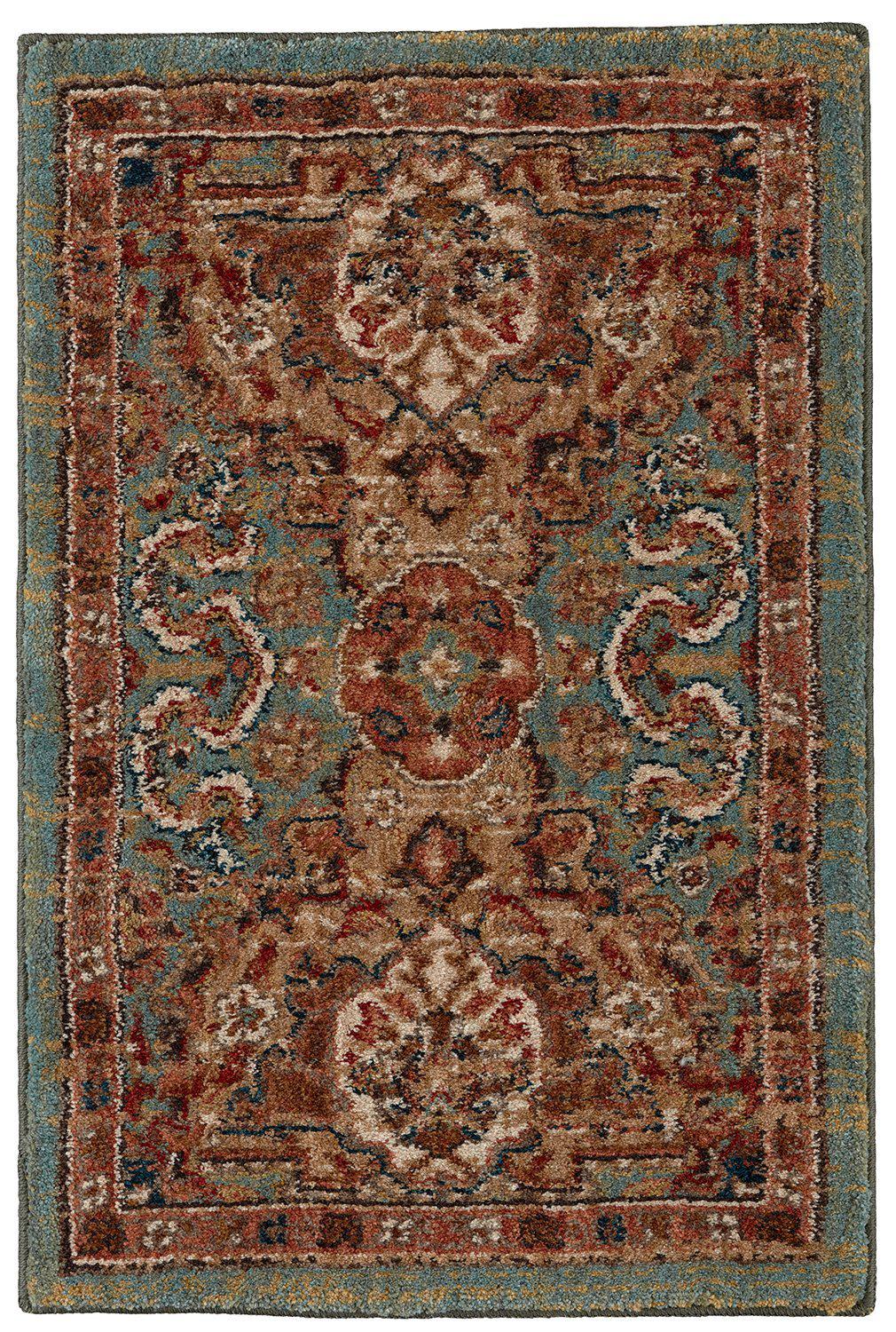 Karastan Spice Market Dhahar Aquamarine-Area Rug-Karastan-2'x3'-The Rug Truck