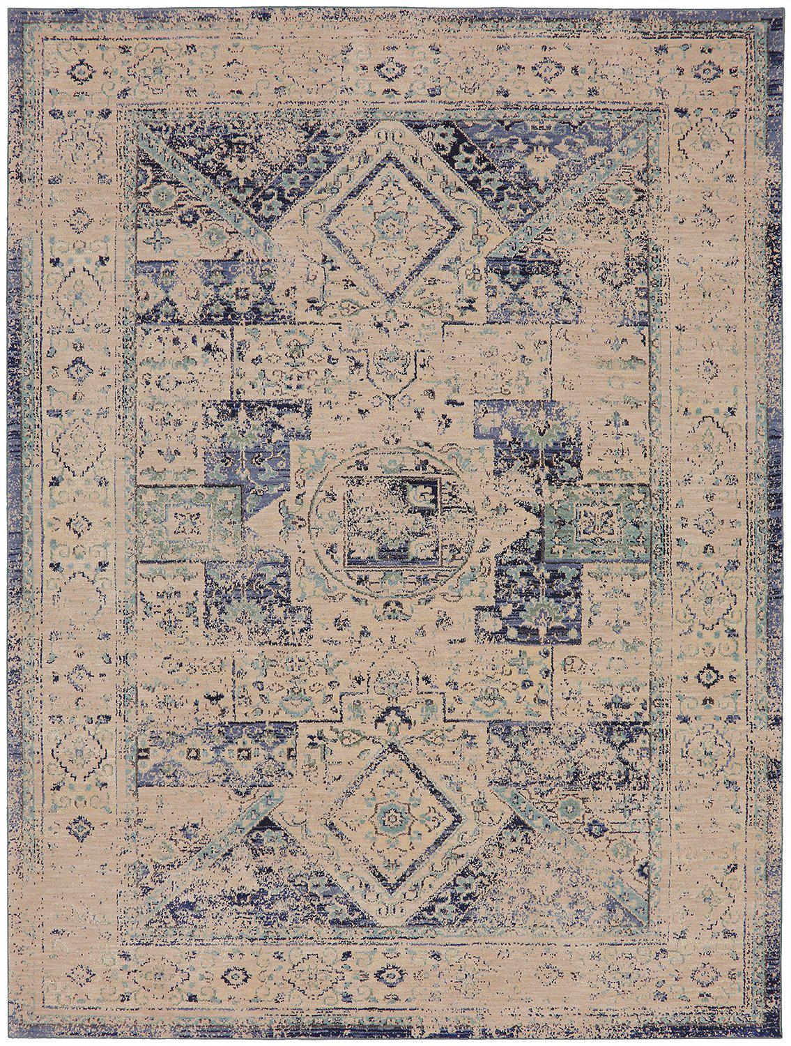 Karastan Cosmopolitan Santee Indigo-Area Rug-Karastan-5&#39; 3&quot;x7&#39; 10&quot;-The Rug Truck