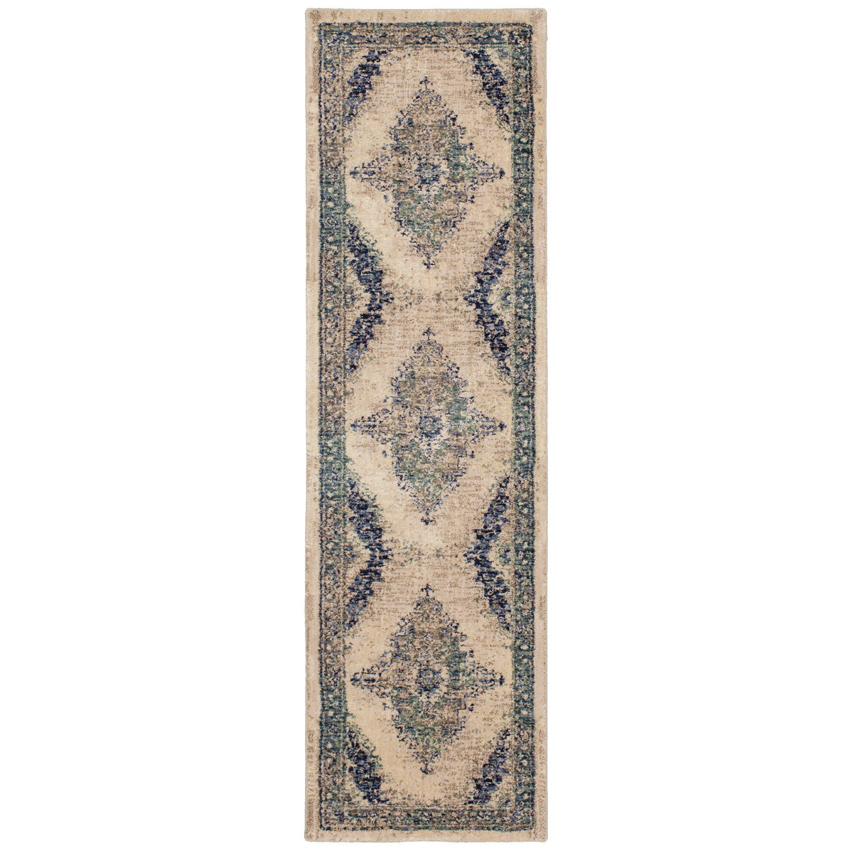 Karastan Cosmopolitan Armitage Indigo-Area Rug-Karastan-2&#39; 4&quot;x7&#39; 10&quot;-The Rug Truck