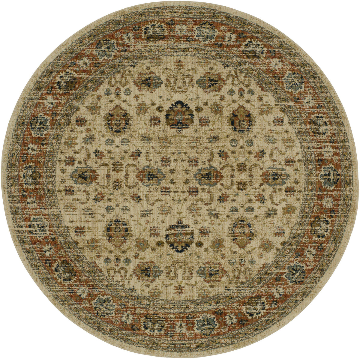 Karastan Spice Market Koyna Cream-Area Rug-Karastan-8&#39;x8&#39;-The Rug Truck