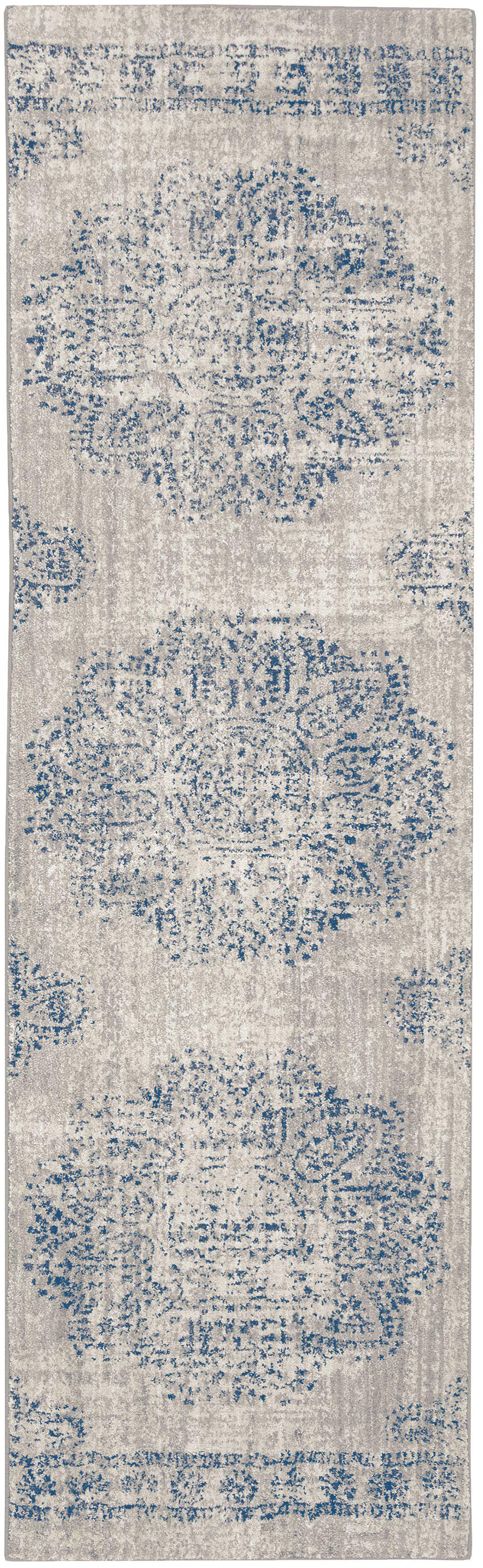 Expressions Dharma Medallion Indigo by Scott Living Area Rug-Area Rug-Scott Living-2&#39; 4&quot;x7&#39; 10&quot;-The Rug Truck