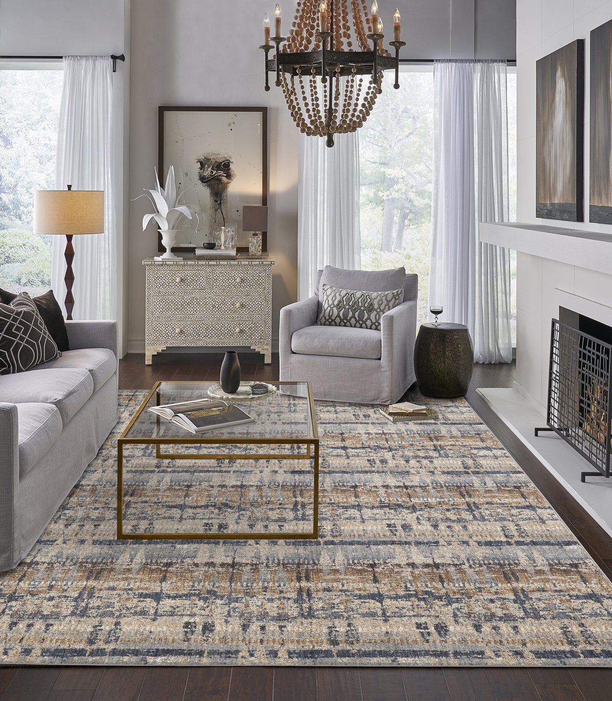 Expressions Kaleidoscopic Denim by Scott Living Area Rug-Area Rug-Scott Living-The Rug Truck