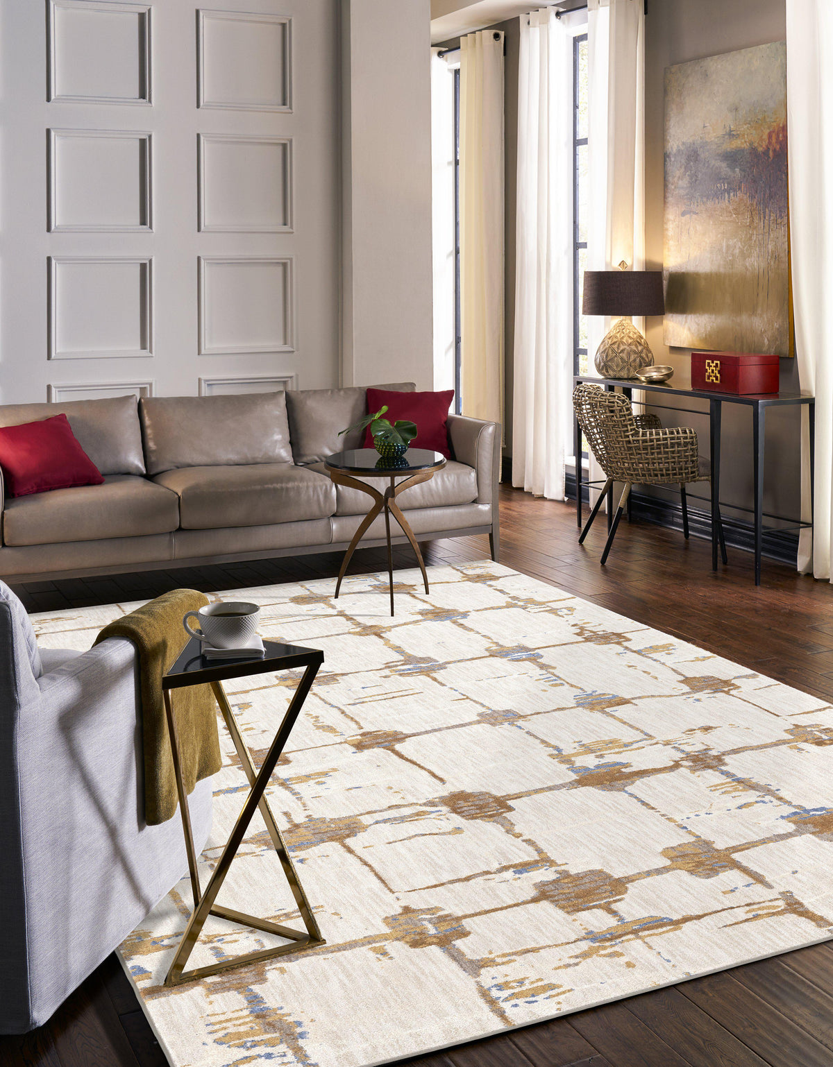 Artisan Mirage Brushed Gold by Scott Living Area Rug-Area Rug-Scott Living-The Rug Truck