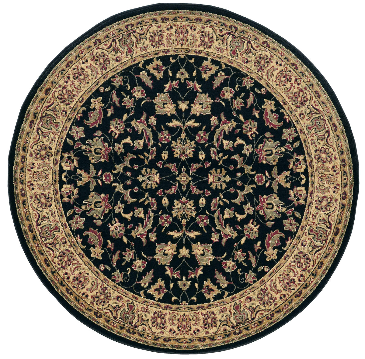 Genevieve 953 Black Area Rug (5&#39;3 ROUND)