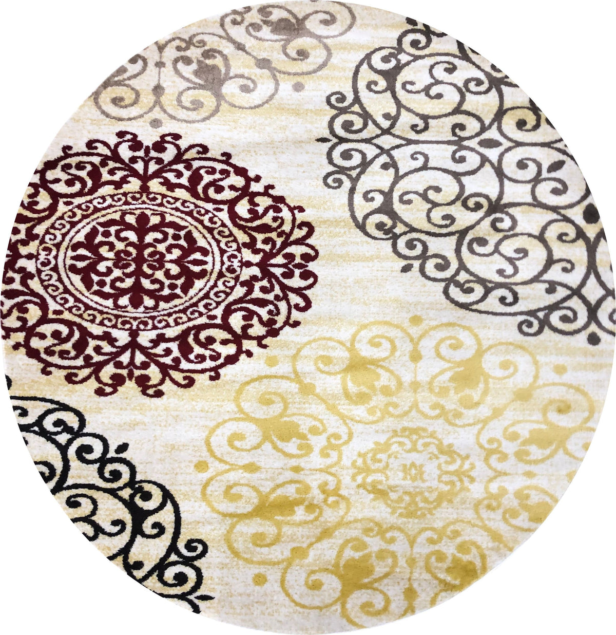 Toscana 303 Cream Area Rug-Area Rug-World Rug Gallery-6&#39;6&quot; Round-The Rug Truck