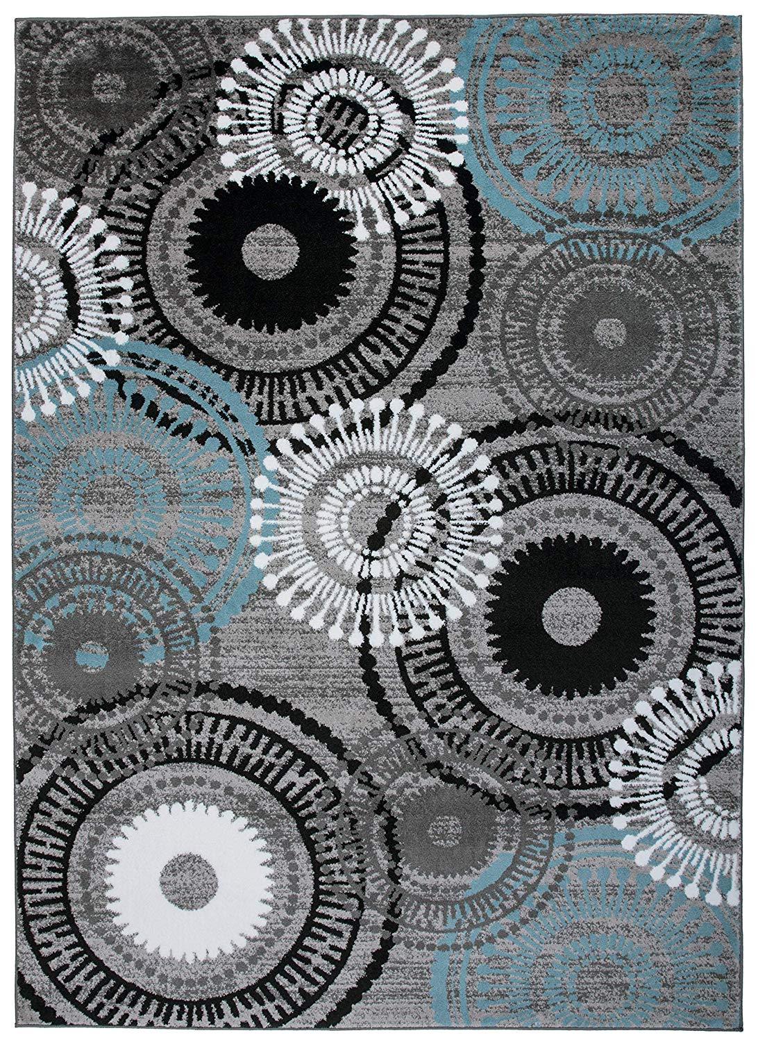 Alpine 119 Blue/Grey Area Rug-Area Rug-World Rug Gallery-2&#39; x 3&#39;-The Rug Truck