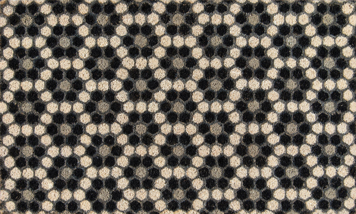 Novogratz by Momeni Aloha ALO10 Hex Tile Black Area Rug-Area Rug-Momeni-1&#39;6&quot; X 2&#39;6&quot;-The Rug Truck