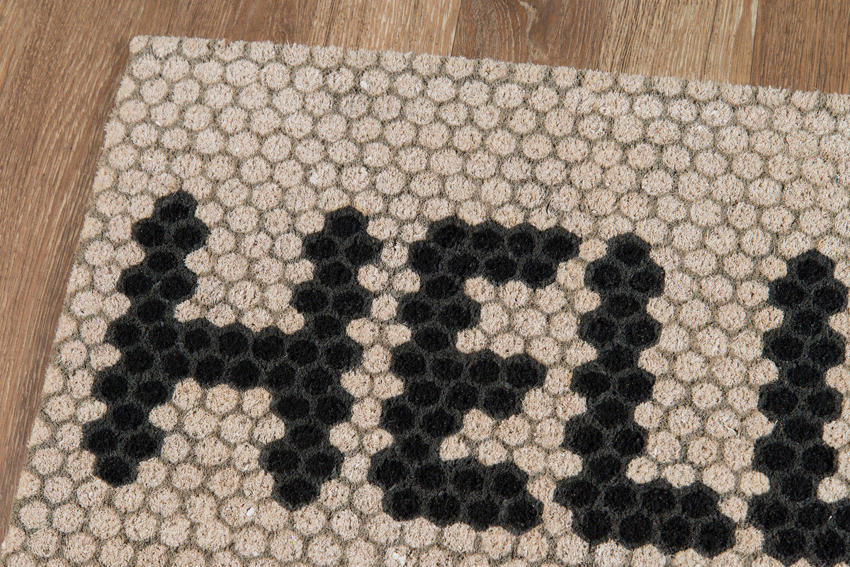 Novogratz by Momeni Aloha ALO15 Hello Hex Tile Ivory Area Rug-Area Rug-Momeni-1&#39;6&quot; X 2&#39;6&quot;-The Rug Truck