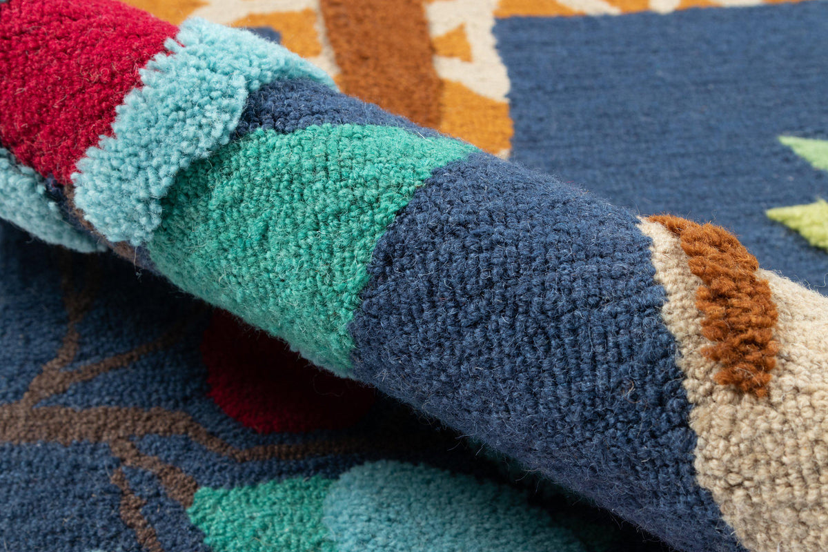 Novogratz Atticus ATC-3 Navy Area Rug ( 5&#39; X 7&#39;)