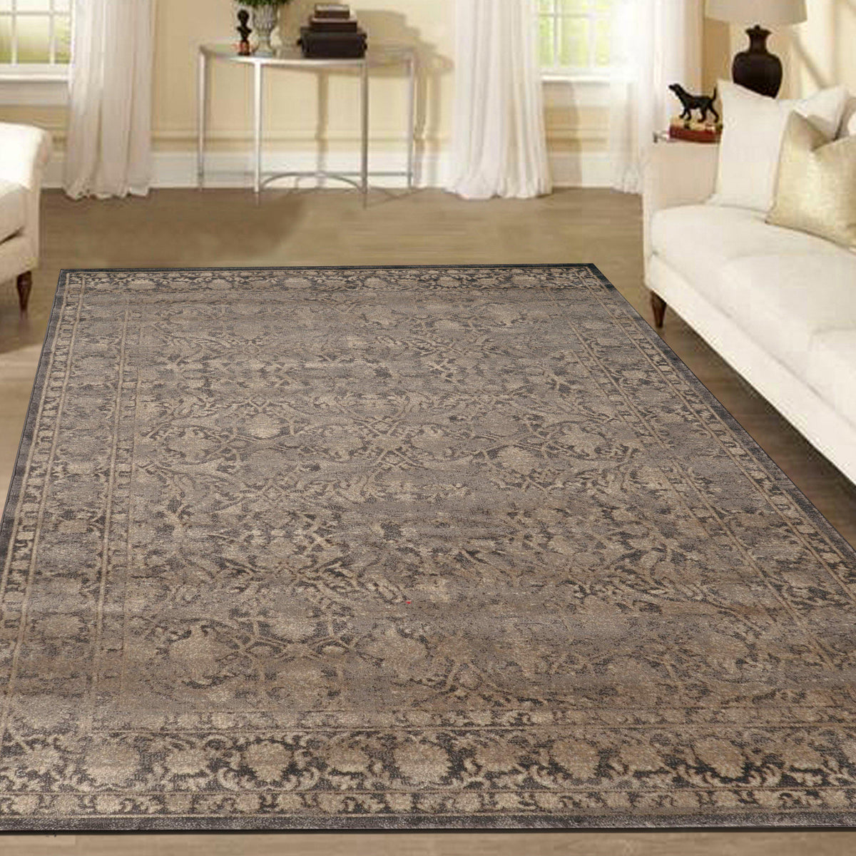 Allora 3564 Light Brown Area Rug (7&#39;10 x 10&#39;6)