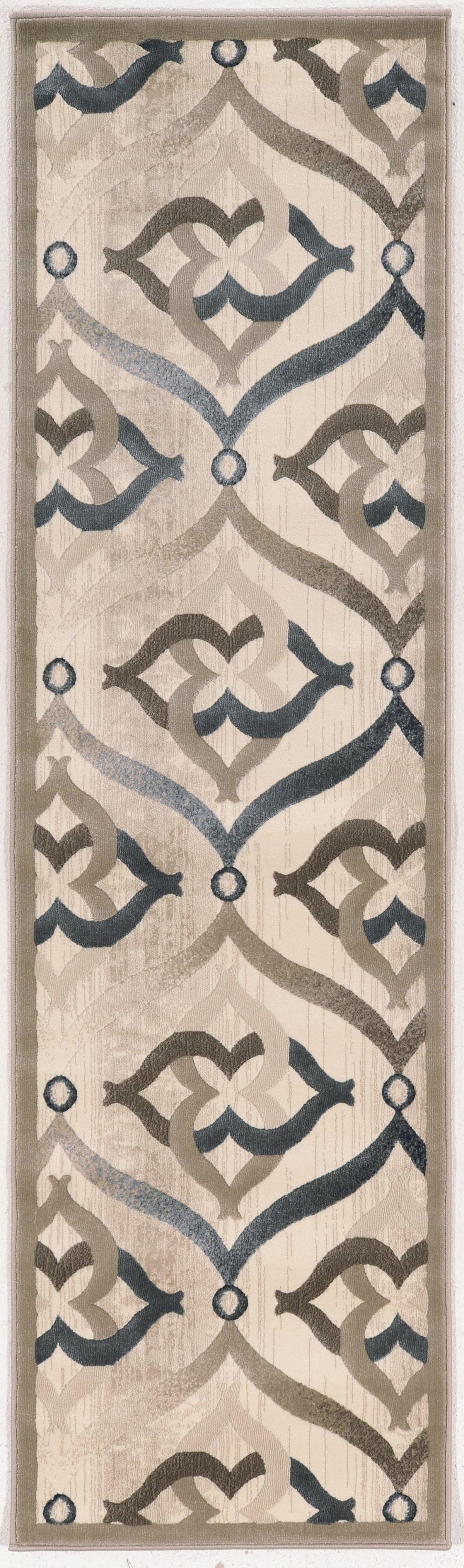 Auguri 3796 Bone Area Rug (2&#39;2 X 7&#39;7)
